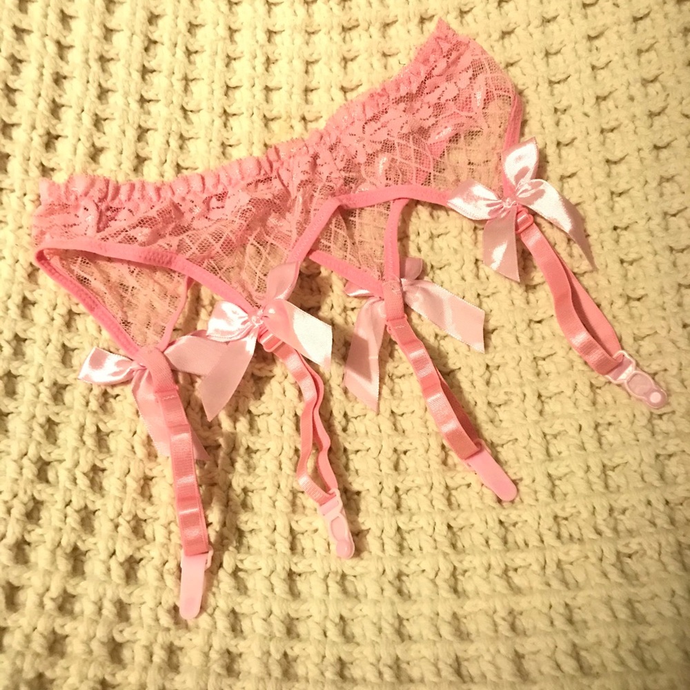 Garter belt pink, new